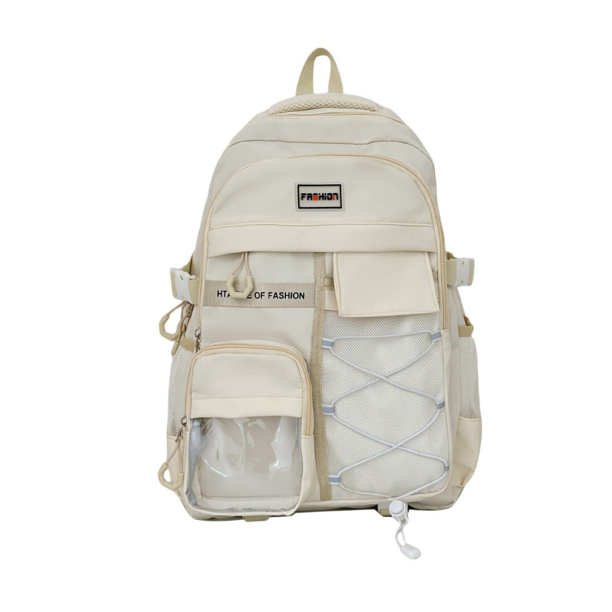 Durable nylon exterior with suede-accent trim texture detail