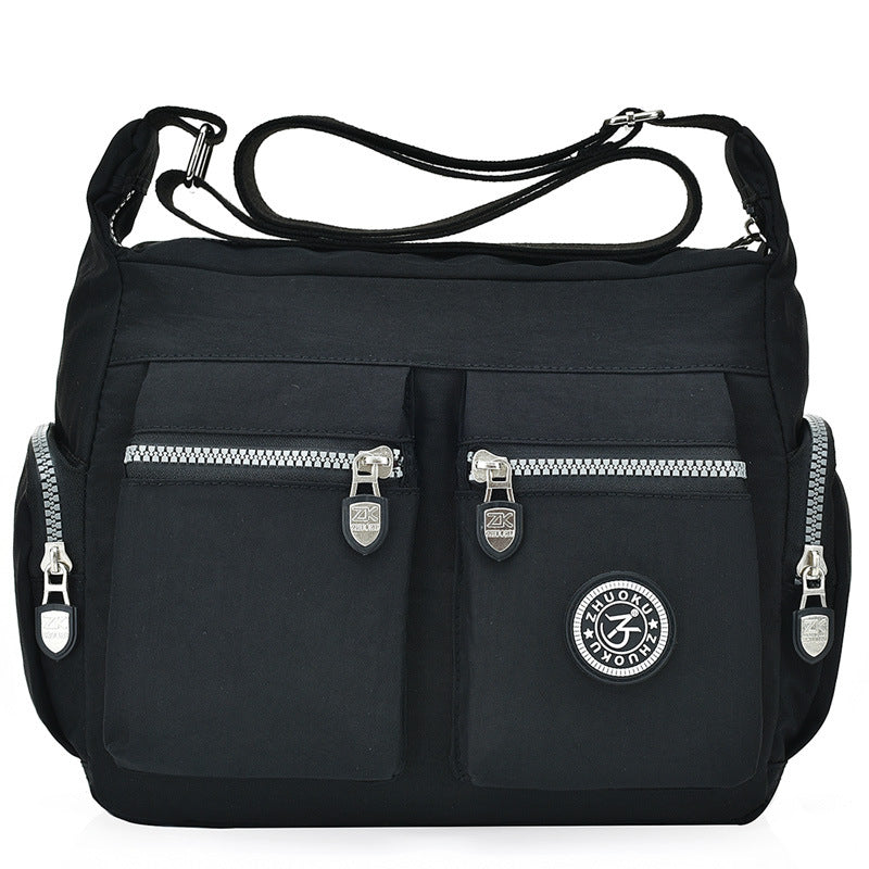 Lightweight nylon shoulder bag for women with a comfortable strap and stylish casual look.