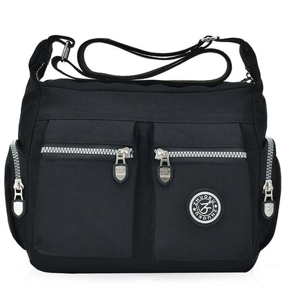 Lightweight nylon shoulder bag for women with a comfortable strap and stylish casual look.